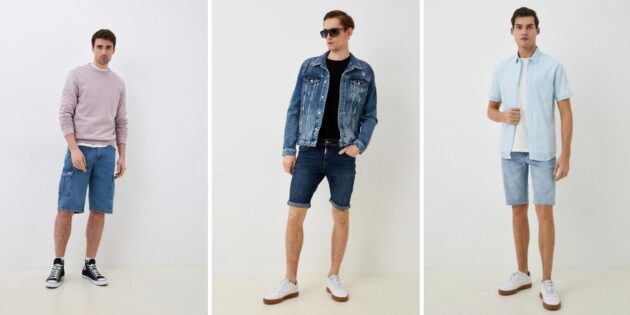 Модні чоловічі шорти - 2023: джинсові шорти